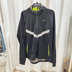 Nike Men's Vapor 5 World Record Running Jacket Large Black And Volt 465389-010